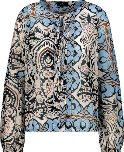 Bluse mit Ornamentmuster 38 - Schwarz Gemustert