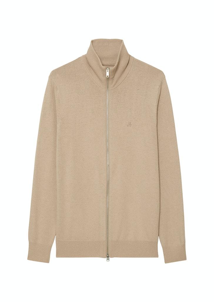 Zip-Stehkragen-Cardigan XXL - Timson Sand