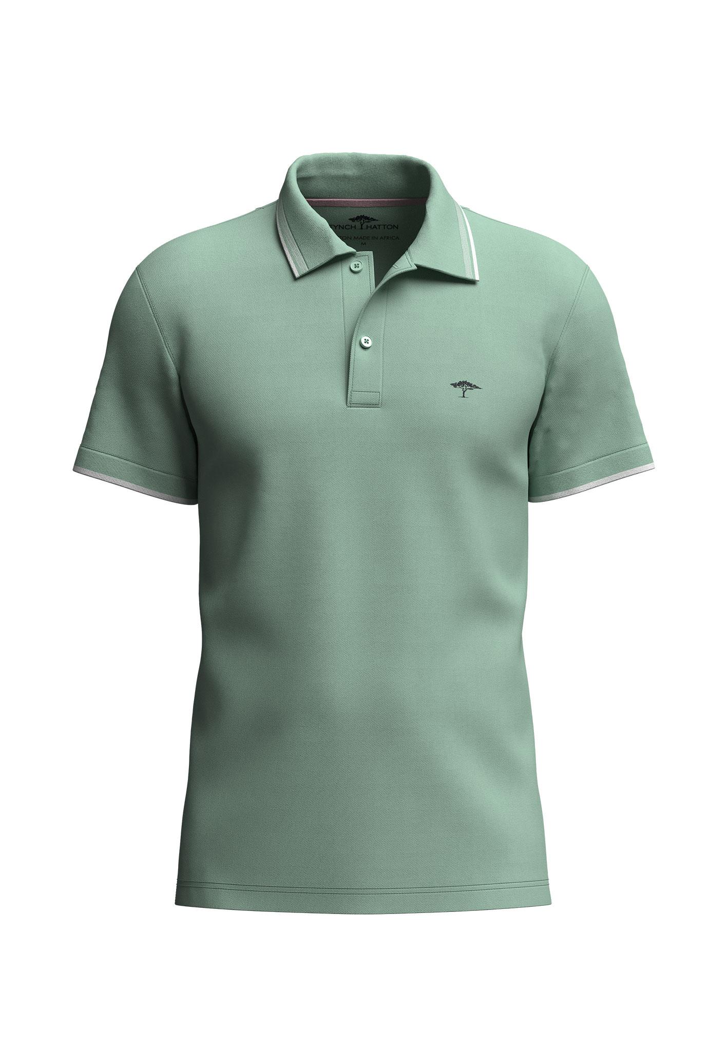 Polo, contrast tipping M Casual Fit - Minty Green