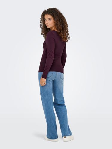 ONLEA L/S 2-WAY DEEP NECK TOP JRS NOOS M Normal geschnitten - Winetasting