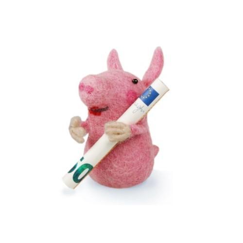 Figur aus Filz, 7-8cm, zum Verschenken, - Glücksschwein