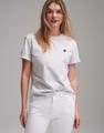 OPUS T-Shirt »Serz« mit kleiner Herz-Stickerei - Grau / 38
