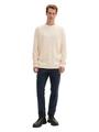Strickpullover mit Zopfmuster XXL Regular Fit - Smooth Light Sand
