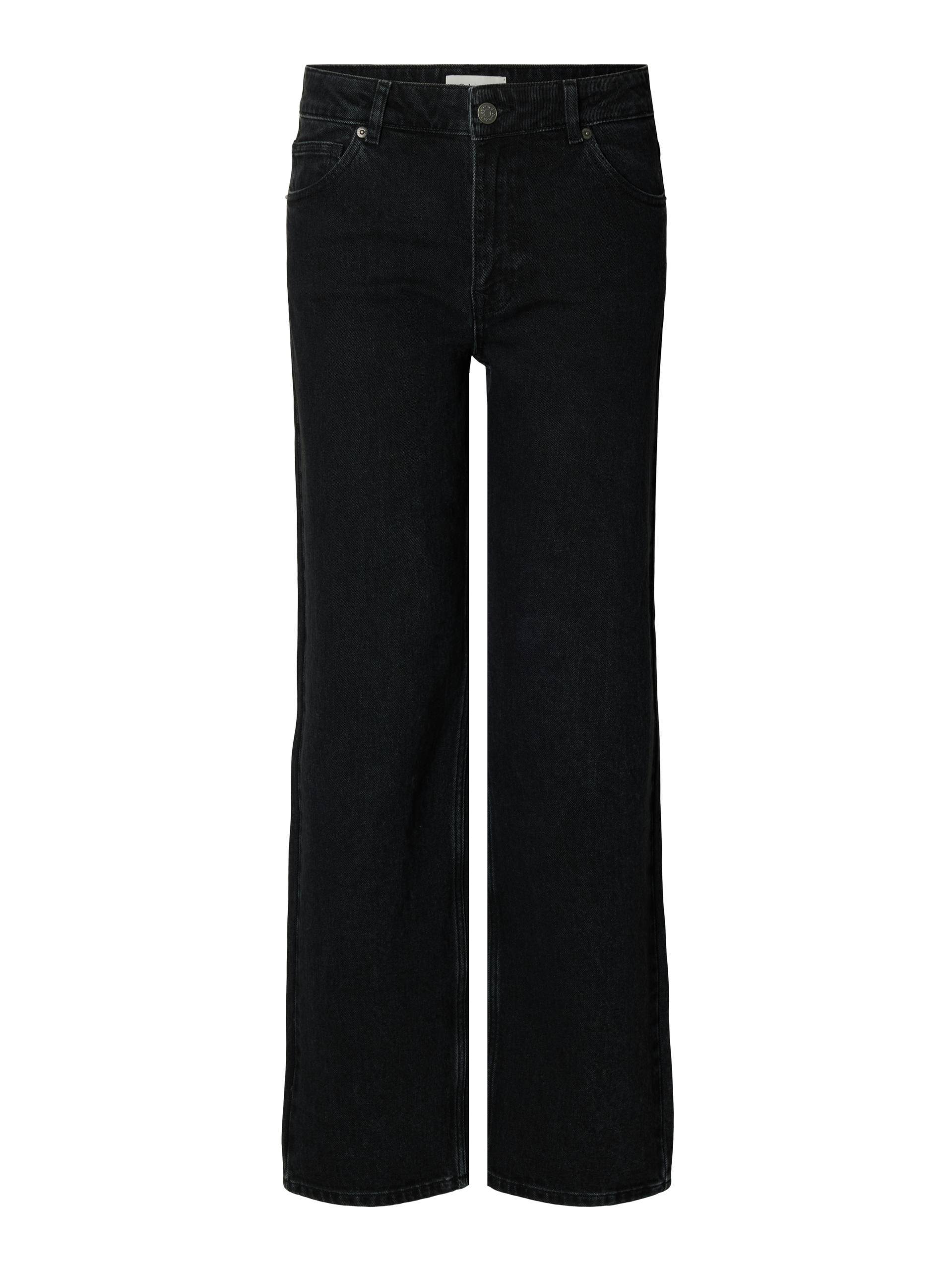 SLFWIDE BEA-KORI HW JEANS NOOS 27/32 Weiter Beinschnitt - Black Denim