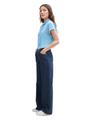 Bluse aus Viskose XL Regular Fit - Vertical Blue White Stripe
