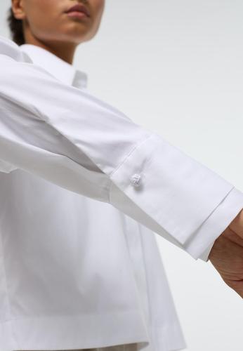Signature Shirt Bluse Popeline Langarm Weiß 36/Langarm