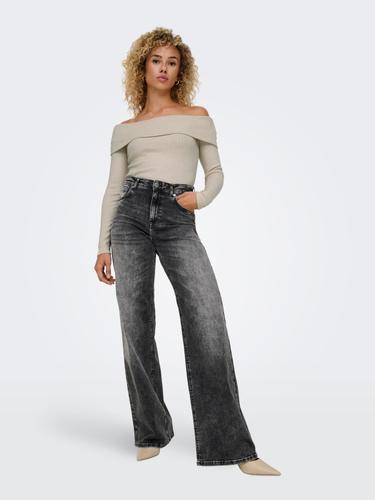 ONLPIPER L/S OFF SHOULDER TOP JRS M Normal geschnitten - Birch