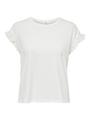 ONLIRIS S/S EMB TOP JRS M Normal geschnitten - Cloud Dancer