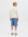 JJITONY JJCARPENTER SHORTS SQ 735 JNR 140 Locker geschnitten - Blue Denim
