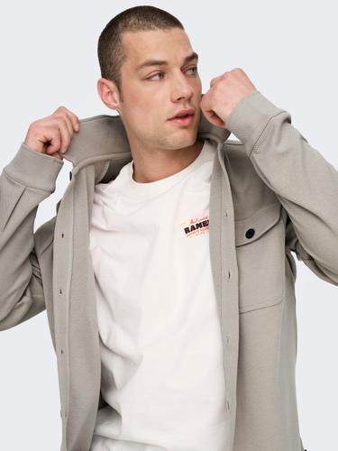 ONSNEWKODYL OVERSHIRT SWEAT NOOS L Normal geschnitten - Vintage Khaki