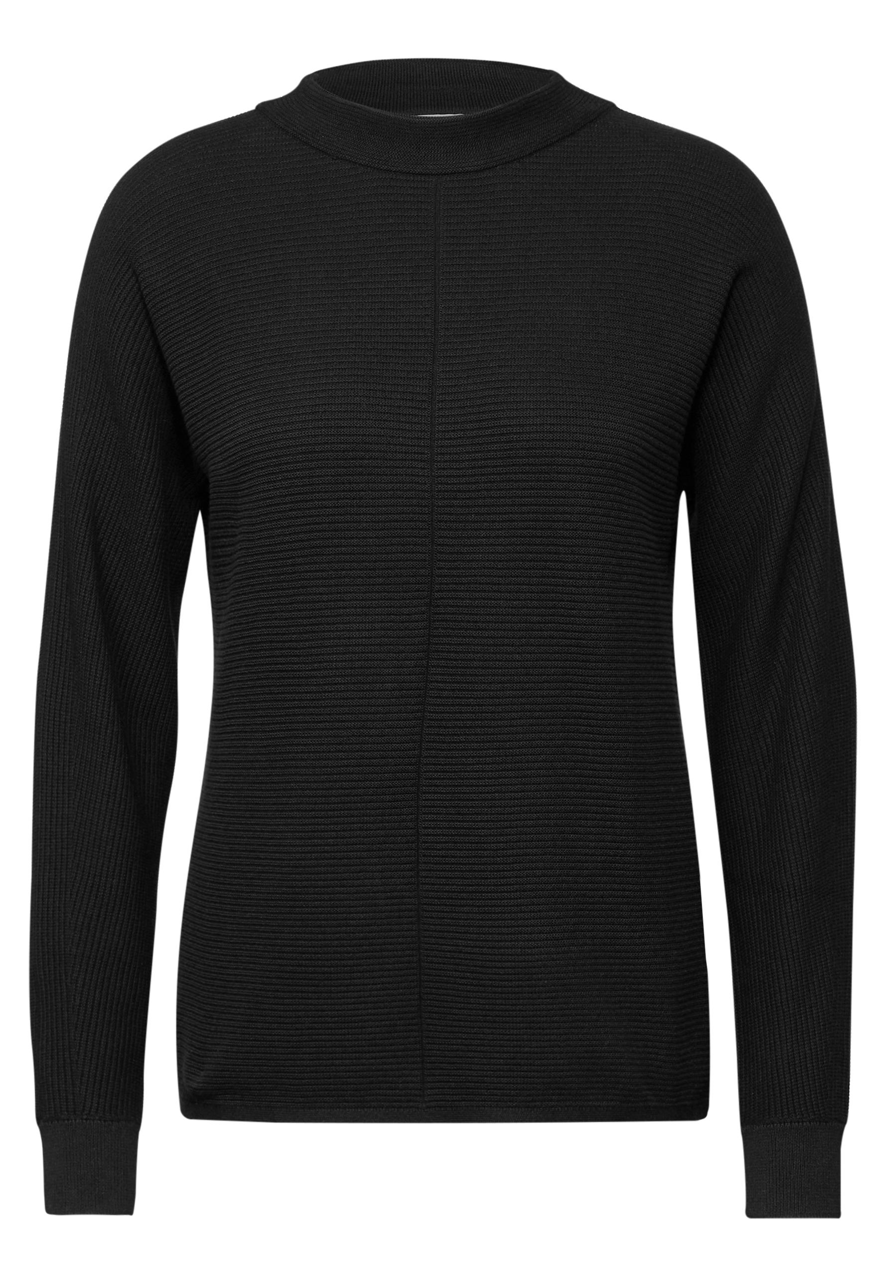 Strukturmix Dolman Pullover L - Black