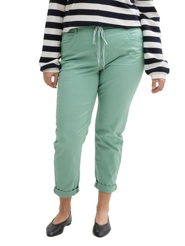 Plus Size - Cropped Slim Hose 46/28 Slim Fit - Faded Green