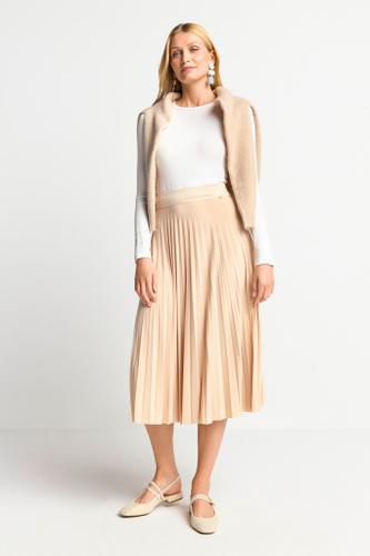 midi plissee skirt Beige 34
