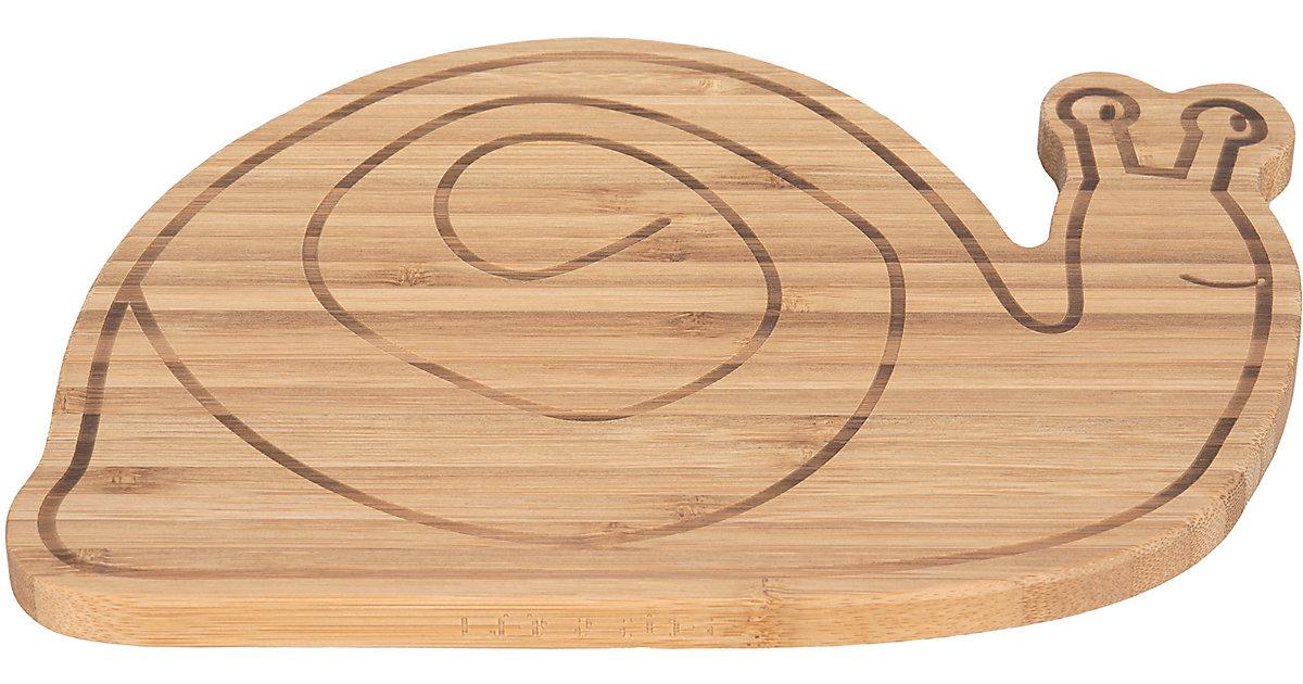 Frühstücksbrettchen Bambushol,z Garden Explorer Schnecke# holzfarben