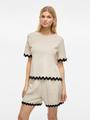 VICALISA O-NECK 2/4 TOP M Normal geschnitten - Birch