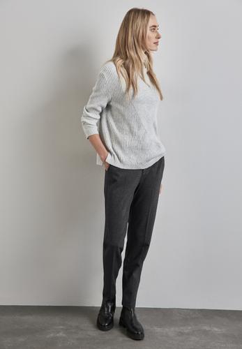 Chino im Melange-Look 34/30 - Black