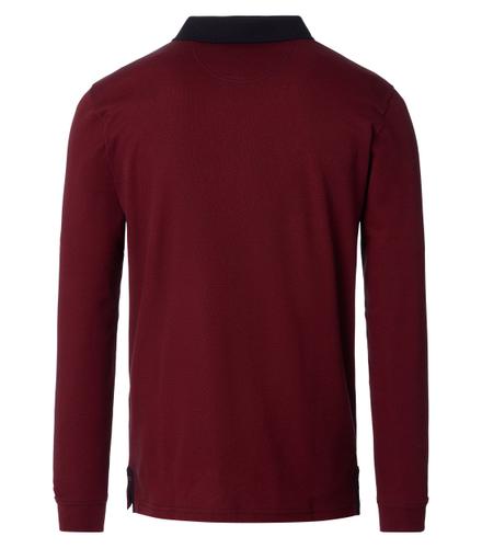 Polo-Shirt Langarm M Basic Circular Knit - Rot