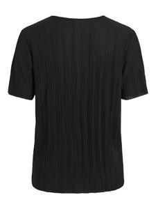 VIPLISA O-NECK S/S TOP - NOOS S Normal geschnitten - Black Beauty