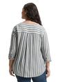 Plus Size - Henleybluse mit Streifenmuster 54 Regular Fit - Offwhite Navy Vertical Stripe