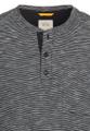 Kurzarm Henley aus reiner Baumwolle Blau M