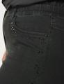 5-Pocket Jeans mit Ziersteinen Betty 54 Körpernahe Passform - Raw Black Denim