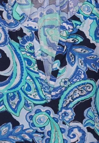 Print Blusenshirt 38 - Intense Aqua