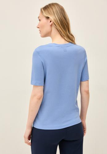 Shirt mit Schmucksteinen M - Deep Pastel Blue