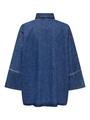 ONLGRACE 3/4 DNM SHIRT CRO NOOS S Locker geschnitten - Medium Blue Denim