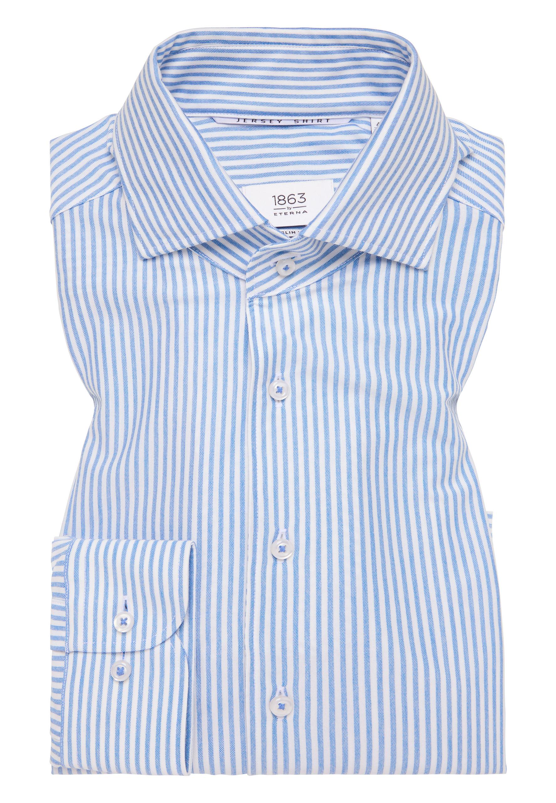 Hemd Jersey Langarm 38/Langarm - 67cm SLIM FIT - Blau