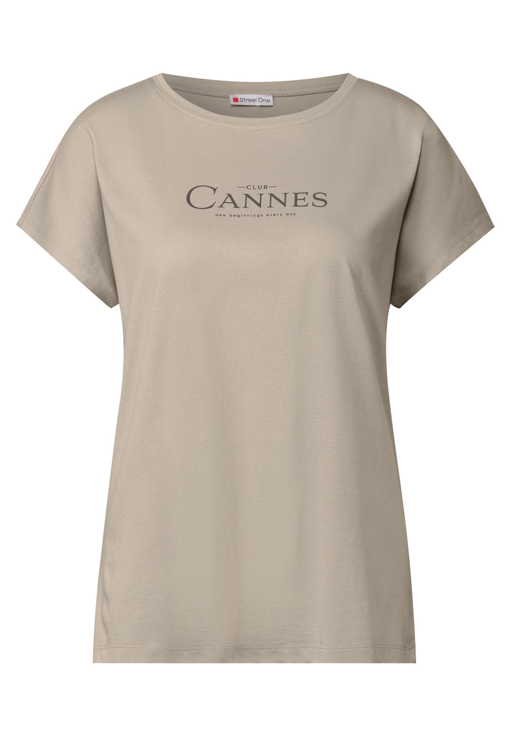 Shirt mit Folien-Wording 40 - Morning Beige