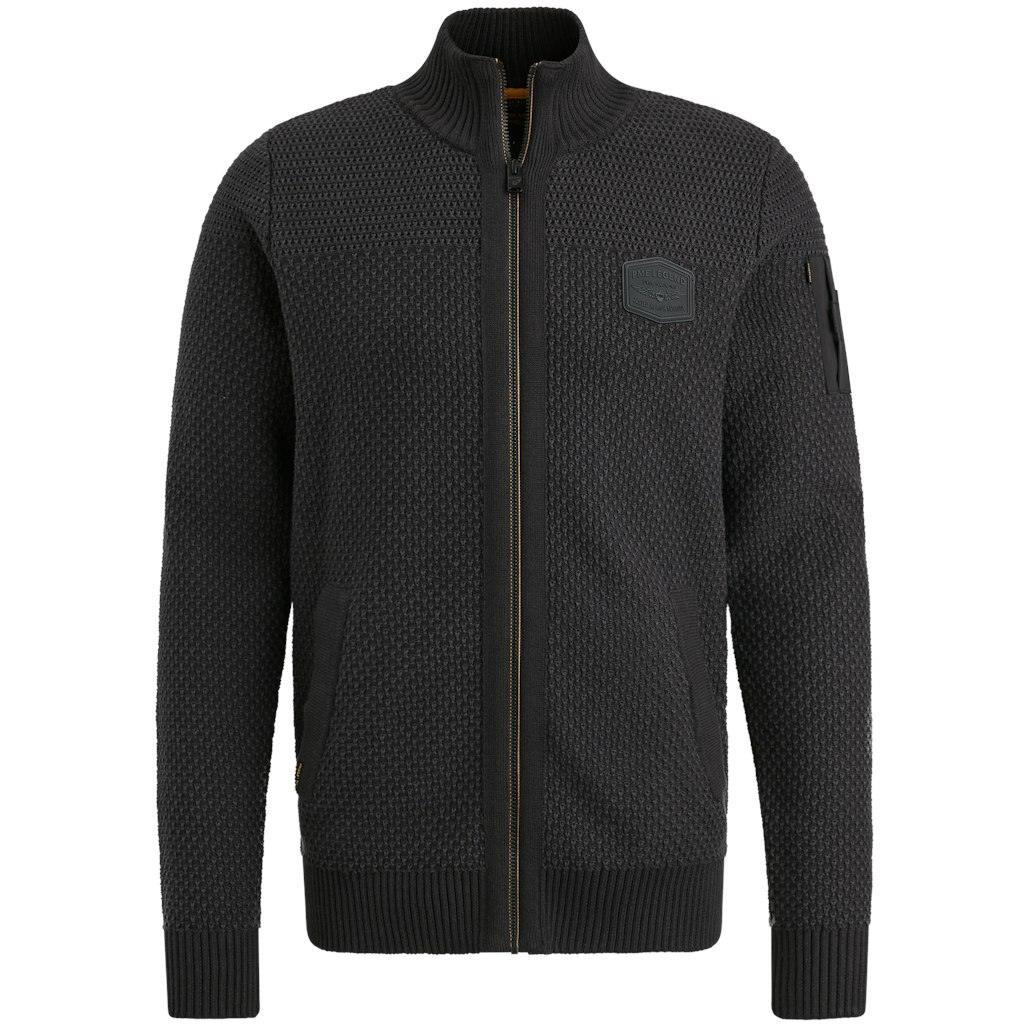 Zip jacket cotton structure Grau XL