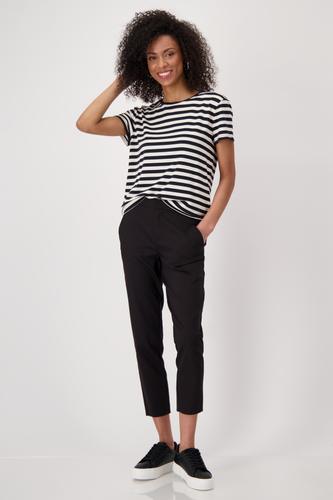 Gestreiftes T-Shirt 40 - Schwarz Ringel