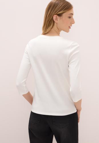 Basic V-Neck Shirt L - Vanilla White