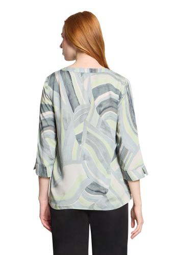 Schlupfbluse 40 Figurumspielend - Mint/Green