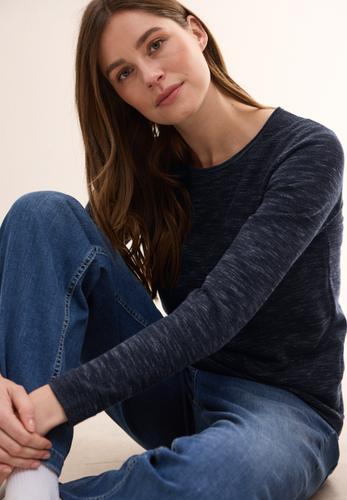 Strukturpullover L - Heather Universal Blue