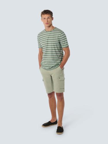 Short Cargo Garment Dyed + Stone Washed Stretch Grau 32