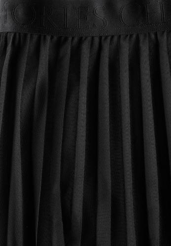 Plissée Tüll-Rock Schwarz 38