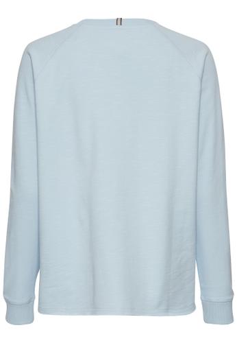Langarmshirt aus reiner Baumwolle S Regular Fit - French Blue