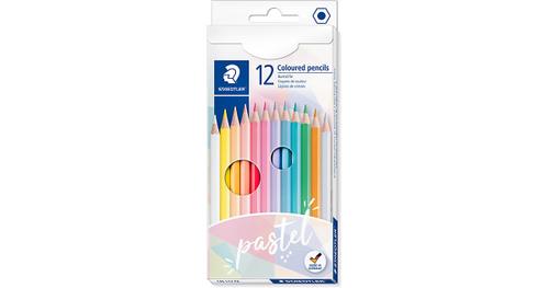 Buntstifte Pastell 6-Kant, 12 Farben
