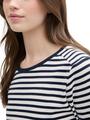 Langarmshirt mit Streifenmuster XL Regular Fit - Navy White Stripe
