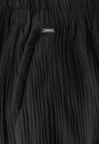 Wide Leg Musselin Hose 34/30 - Black