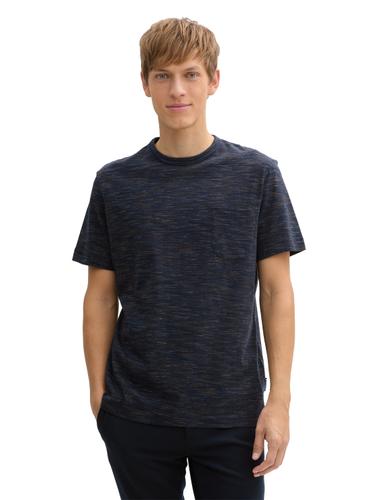 T-Shirt mit Brusttasche L Regular Fit - Navy Multi Inject