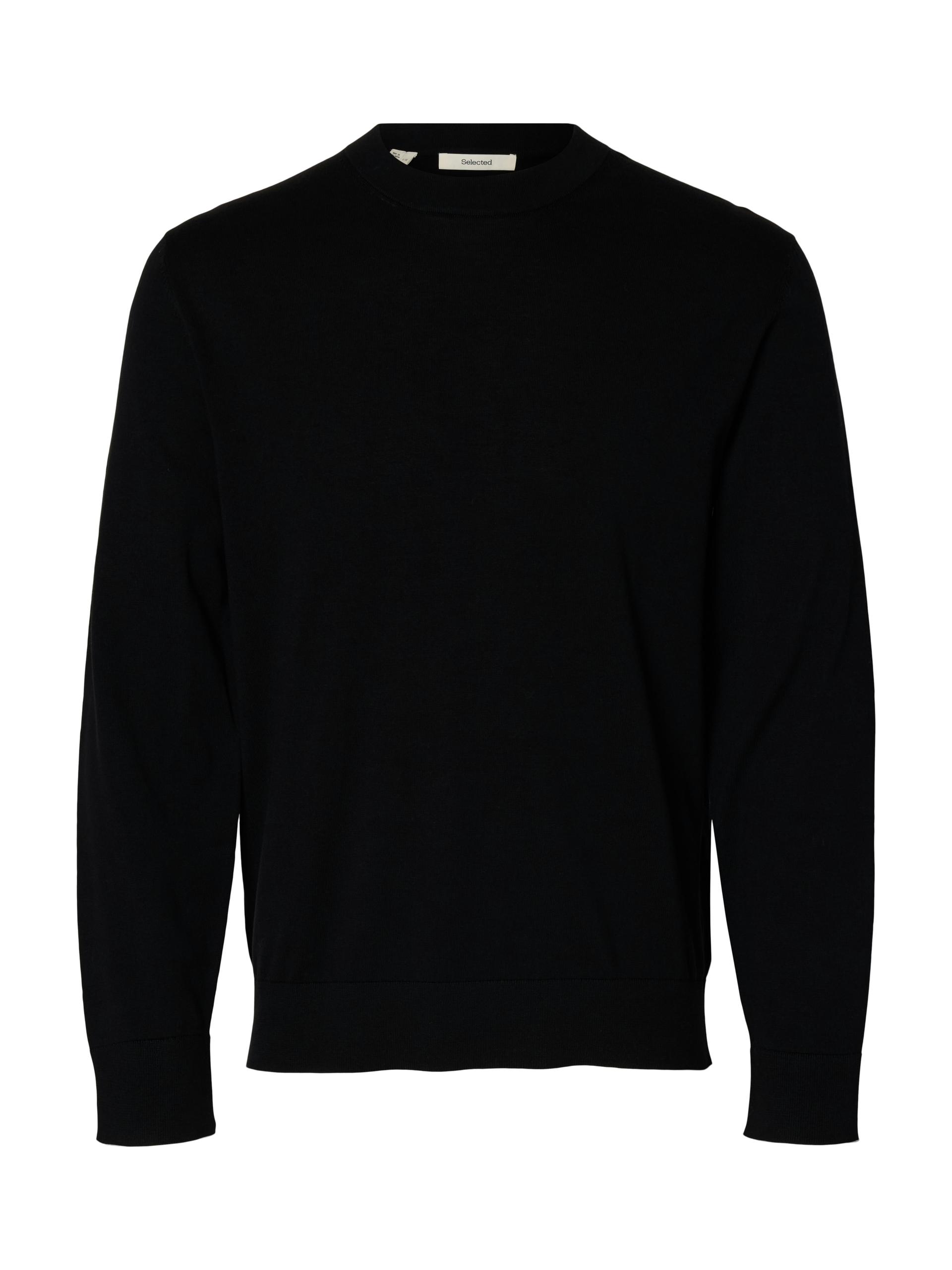 SLMTORINO LS KNIT CREW NECK NOOS M Normal geschnitten - Black