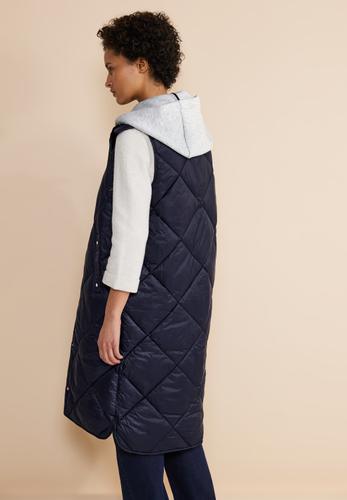 Gesteppte Long Weste Blau 40