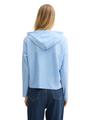 Gestreiftes Langarmshirt mit Kapuze S Regular Fit - Small Mid Blue White Stripe