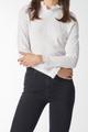 Organic Slub Frill Longsleeve Weiß M