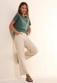 T-Shirt mit Schmucksteinen S - Dark Balmy Khaki