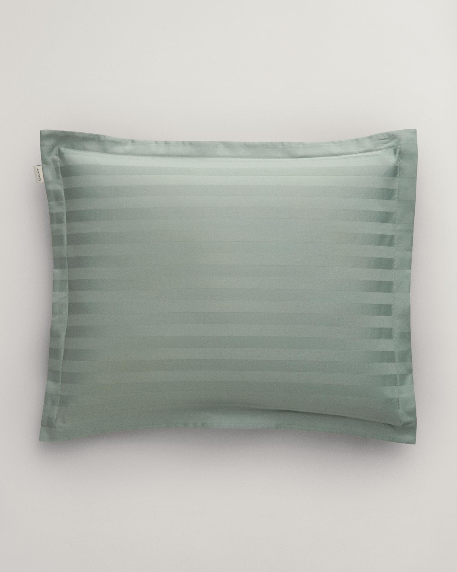Sateen Kopfkissenbezug mit Streifen 40X80 - Clay Green