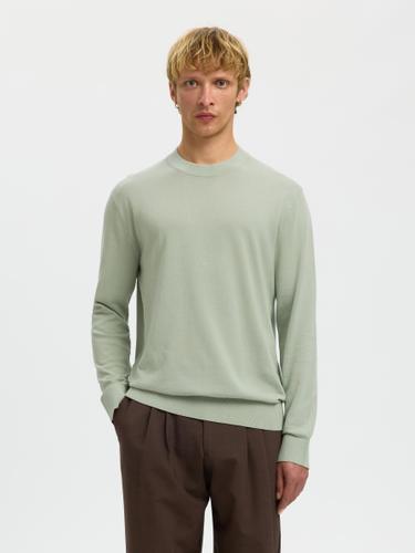 SLMTORINO LS KNIT CREW NECK NOOS L Normal geschnitten - Aqua Gray