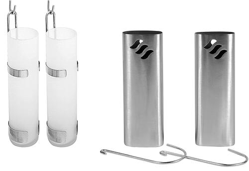 Röhrenverdunster Glas 290 ml 20x5x5cm weiß 2er Satz
